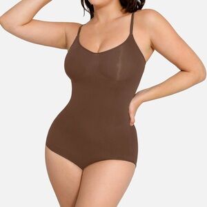 Feelingirl Everyday Wear Seamless Bodysuit Shaper Dark Brown Size 5XL